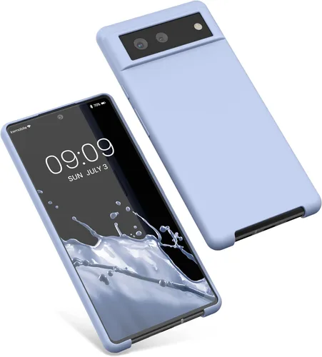 Vista 475 de kwmobile Funda Compatible con Google Pixel 6 Pro - Funda de teléfono de silicona TPU con acabado suave - Azul Arrecife