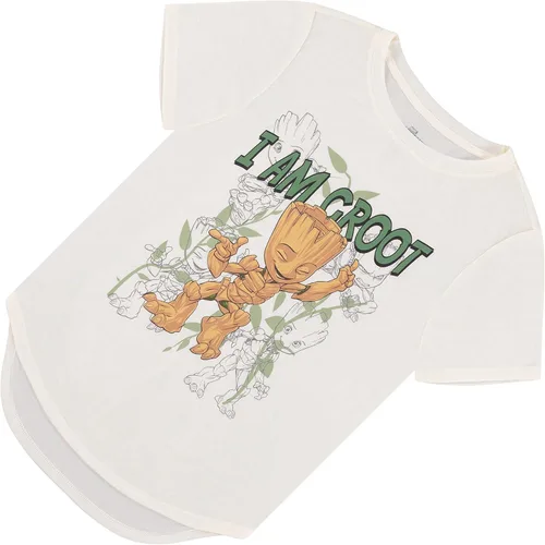 Vista 6 de Marvel Camiseta para mujer Comics Groot Guardians of The Galaxy y SHIELD Groot con dobladillo curvado para mujer