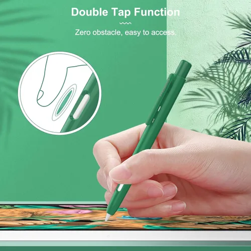 Vista 3 de MoKo Funda con soporte para Apple Pencil de 2 generación, funda protectora retráctil para lápiz con clip resistente para iPad Mini 6 2021, iPad Air