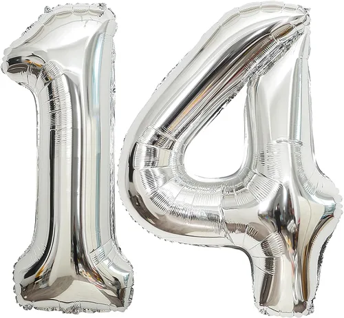 Vista 25 de Globos de 0 números plateados 0 globos de número 40 pulgadas número 0 globos de aluminio Mylar
