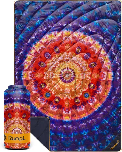 Vista 31 de Rumpl Manta Puffy Original - Manta de Camping Cálida y Resistente al Agua con Aislamiento Sintético 100% Reciclado, 52"x75", Original Puffy V2