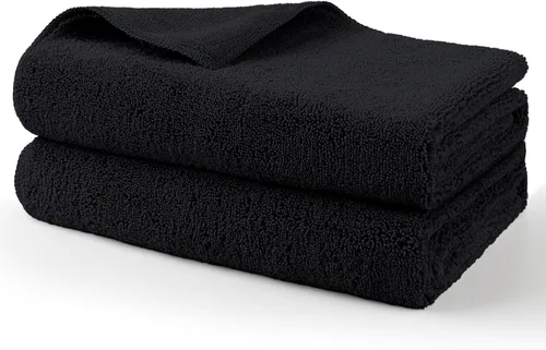 Vista 8 de HOMEXCEL Paquete de 2 toallas de secado de microfibra profesionales grandes, sin pelusas, sin arañazos, altamente absorbentes, para automóviles