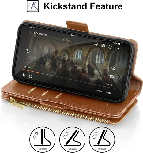 Vista 13 de Antsturdy Funda compatible con Google Pixel 6a con tarjetero para mujeres y hombres, funda de teléfono con bloqueo RFID, de piel sintética, a prueba