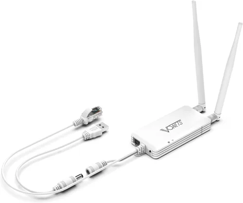 VONETS 2026 VAP11S-232 Adaptador WiFi a Ethernet de 300 Mbps 2.4G Puente WiFi, repetidor, mini enrutador, servidor serie RJ45 a RS232 con 2