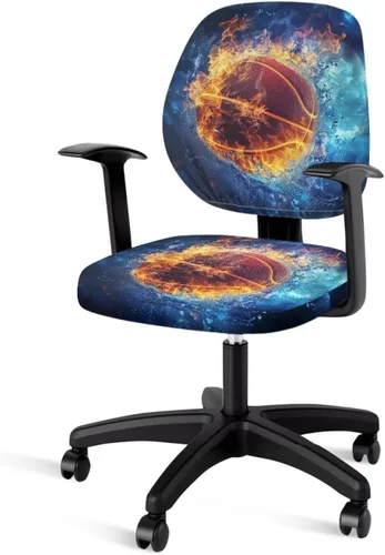 Vista 39 de Funda para silla de oficina, con temática de playa, funda elástica para silla de oficina, funda elástica de 2 piezas, funda para silla