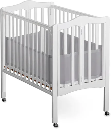 BreathableBaby, Forro de malla transpirable para cunas con colchón de 38 x 24 pulgadas, gris, malla clásica de 0.118 in, cubre 4 lados, seguridad