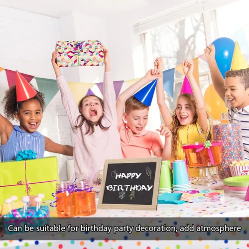 Vista 6 de Harloon 6 pizarras enmarcadas de 10.5 x 8.5 pulgadas a granel de madera de doble cara para mesa, pequeños letreros de pizarra para aula, suministros