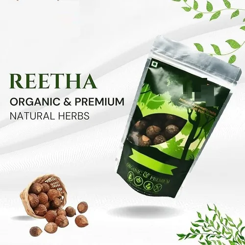 Vista 3 de Reetha seca de 31.7 onzas, Ritha Entero, Aritha clasificada, Areetha cruda, kunkudu kayalu limpio, nueces de jabón para el cabello, Retha Power