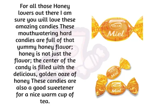 Vista 3 de Arcor Miel Bon Bon Bon - Caramelos duros rellenos de miel – Caramelos a granel envueltos individualmente (paquete de 7.05 oz)