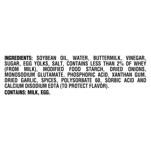 Vista 3 de Kraft Aderezo Ranch de Suero de Leche, Botella de 16 fl oz