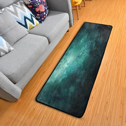 Vista 6 de YETTASBIN Hunter Green Texture Runner Rug, Non-Slip Large Floor Mat Anti Fatigue Area Rugs for Kitchen Bathroom Living Room Entryway Home Office