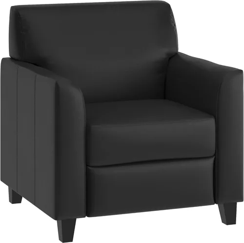 Flash Furniture - Sofá de LeatherSoft negro de la serie Hercules Diplomat