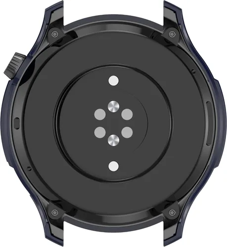 Vista 6 de Funda protectora compatible con Amazfit GTR 4, protector de pantalla de vidrio templado de policarbonato duro, ultradelgada cubierta completa a