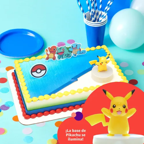 Vista 3 de DecoSet® Pokémon Decoración de Pastel de Pikachu con Luz, Juego de Decoración de 3 Piezas, Decoraciones de Cumpleaños Para Pasteles de Todos