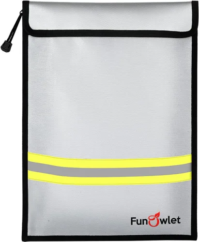 Vista 7 de Bolsa de documentos de dinero impermeable ignífuga – Bolsas con cremallera mejoradas de 15 x 11 pulgadas, bolsa organizadora de almacenamiento