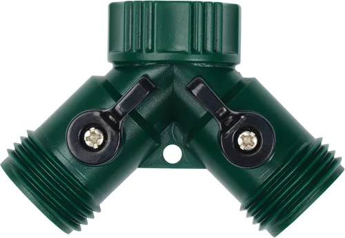 Conector metálico Melnor de 2 vías, 2 maneras, Verde