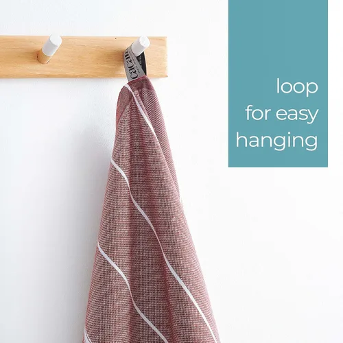 Vista 146 de Cacala Toallas de cocina 100% algodón turco, altamente absorbentes, suaves, de secado rápido, con lazo para colgar, para gimnasio, yoga, baño