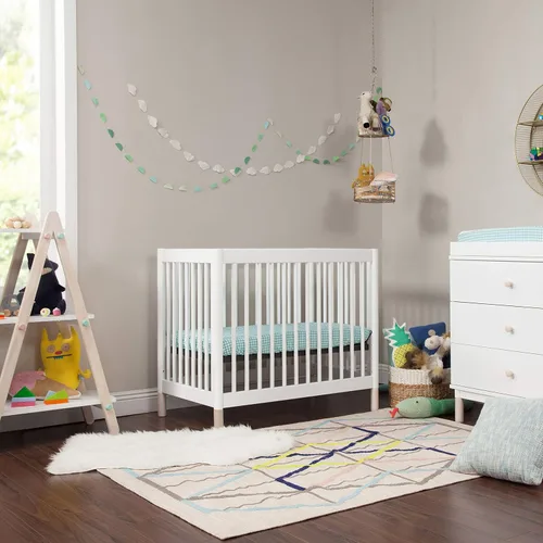 Vista 11 de Babyletto Gelato Mini cuna convertible 4 en 1 en color blanco y natural lavado, con certificado Greenguard Gold