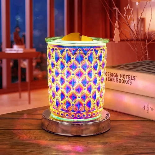 Tensun - Calentador de cera para derretir con regulable, calentador eléctrico de cera rosa para cera perfumada, quemador de velas difusor de cera de