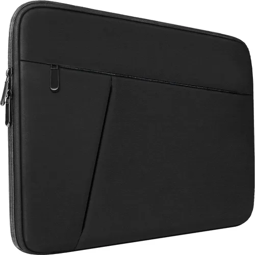 Vista 9 de Funda para portátil de 13-13.3 pulgadas, bolsa protectora para transporte de portátil, bolso para computadora compatible con MacBook Pro de 14 Negro