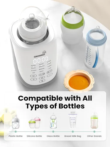 Vista 8 de Grownsy Nutri - Calentador de biberones con innovadora función de elevación automática, mantiene los nutrientes más completos, calentador compacto