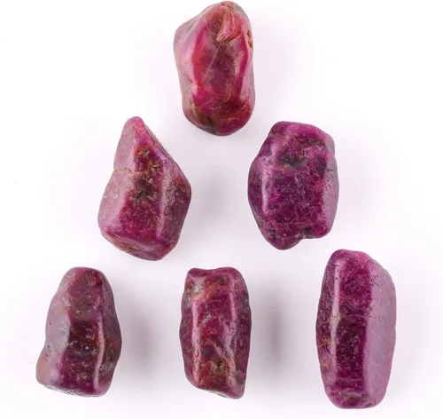 Vista 2 de 30 carats Natural Raw Ruby Rough Stone, Tiny Ruby Bullets, Crystals for Jewelry Making, Wire Wrapping Wholesale Gemstone Lot, Crystals, July