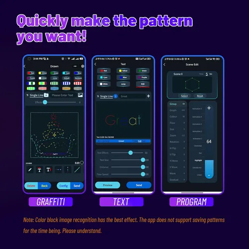 Vista 3 de Luz láser DJ con control de aplicación, proyector láser de animación 3D para fiesta, soporta dibujos personalizados, reproducción de texto