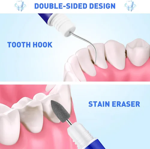 Vista 5 de Herramienta para quitar placas de dientes de viaje, 1 juego de mini placas de viaje, gancho de tártaro, herramienta de limpieza de higiene