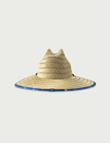 Vista 2 de HUK Sombrero de paja para hombre, de ala ancha, para pesca y playa Peces y banderas - Vela