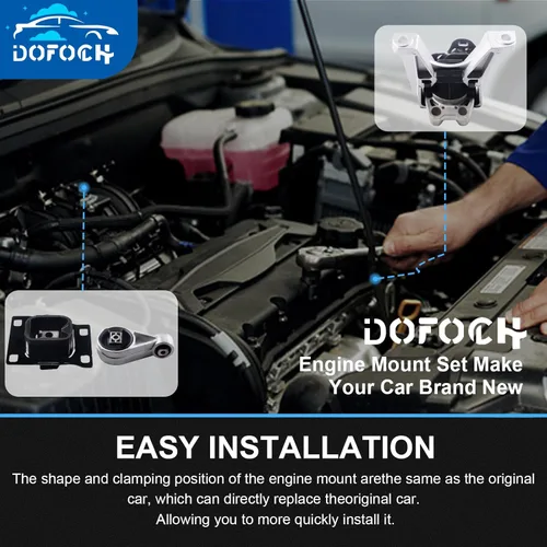Vista 2 de Juego de 3 piezas de montaje de motor y montaje de transmisión compatible con Ford Focus 2005-2007 2.0L, Focus 2003-2007 2.3L, Transit Connect