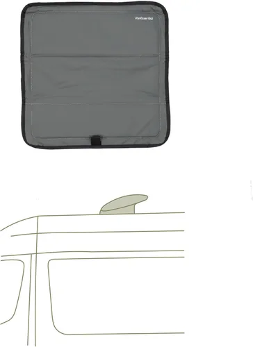 Vista 9 de VanEssential Cubierta de ventilación de techo opaca con aislamiento magnético diseñada para (MaxxAir/Fantastic Fan) 16.5 "x 16.5" - Negro