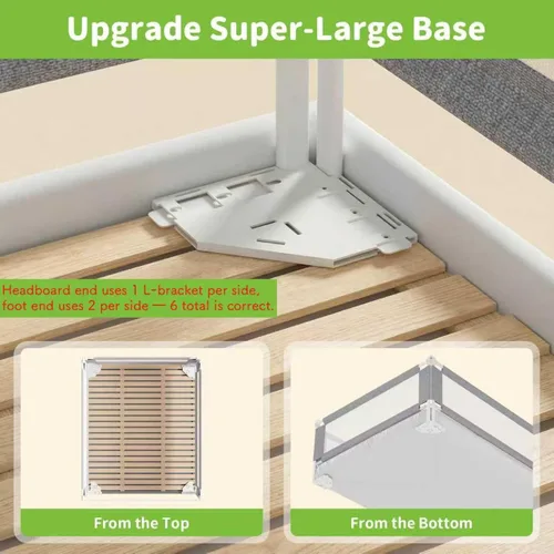 Vista 2 de yulongtengfei Barandilla de cama de 3 piezas de tamaño individual para niños pequeños, protector de riel ajustable para cama de bebé, riel