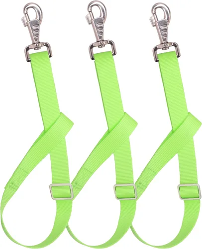 Vista 7 de Correa ajustable de nailon para cubeta (paquete de 3) para redes de heno, cubos de agua, correa para colgar, comederos de caballos al aire libre