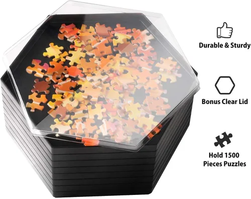 Vista 4 de Alfombrilla para rompecabezas Becko + 8 bandejas de clasificación de rompecabezas