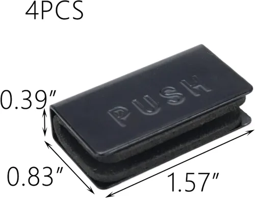 Vista 4 de Crapyt 4 piezas de placa rectangular de 1.57 x 0.83 x 0.39 pulgadas, pinza de cierre magnético, clip de vidrio que puede reducir la fuerza de Negro