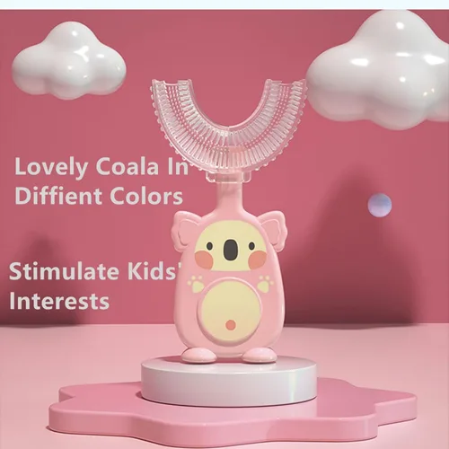 Vista 6 de Cepillo de dientes en forma de U 360 para niños pequeños, edad de 2-6, 2, 4, 4, 7 y 6 a 8 años, paquete de cabezal de cepillo de dientes