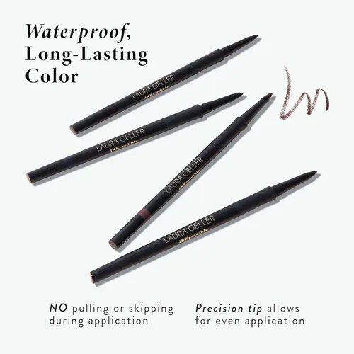 Vista 9 de LAURA GELLER NEW YORK INKcredible Gel Eyeliner - Blackbird - Lápiz delineador de ojos impermeable a prueba de manchas - Sacapuntas integrado