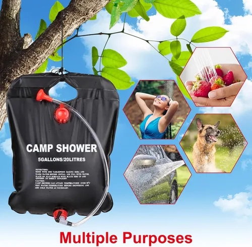 Vista 8 de Tienda de ducha de privacidad desplegable portátil al aire libre refugio solar campamento inodoro cambiador vestidor