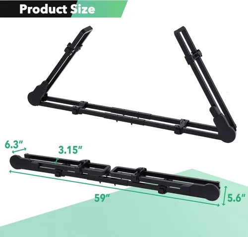 Vista 2 de Soporte de Portabicicletas de Techo Montaje Vertical Portabicicletas de Techo con Dos Brazos 1 Portabicicletas Techo de Bicicleta para Coche SUV