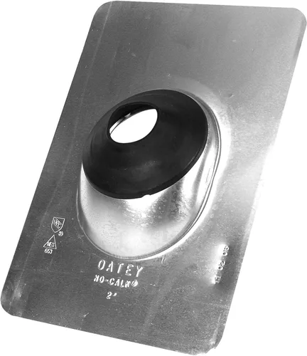 Vista 2 de Oatey 12933 Aluminio 2" Diámetro de tubería 9" x 12.5" Base No-Calk Roof Flashing