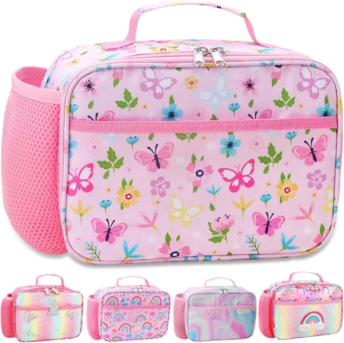 Vista 33 de RHCPFOVR Lonchera para niños – Lonchera aislada para niños y niñas, bolsa de almuerzo lavable y lonchera reutilizable a prueba de fugas