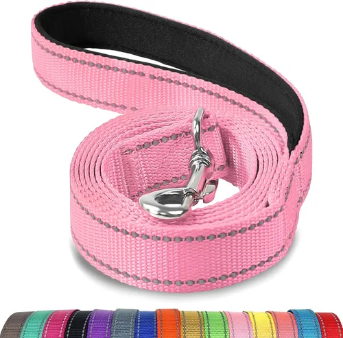 Vista 10 de Joytale - Correa reflectante de doble cara para perro, 6, 5 y 4 pies, resistente de nailon, asa acolchada, para pasear perros pequeños y medianos