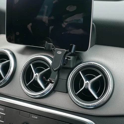 Vista 2 de Soporte de teléfono para automóvil de ajuste personalizado para Benz Gla-Class 2015-2020 Clase CLA 2017-2019, bloqueo automático, gravedad, manos