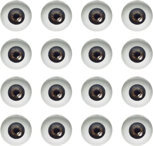 Vista 5 de Julie Wang Cabujón de ojos humanos de cristal con parte trasera plana de 0.236 in para esculturas artísticas de Halloween, accesorios, máscaras