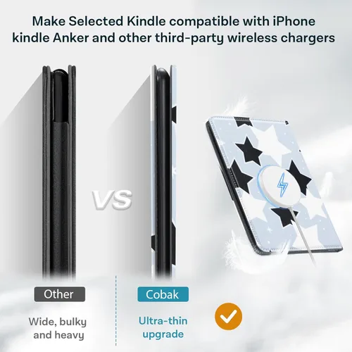 Vista 303 de CoBak Funda inteligente para Kindle Paperwhite de 6.8" de 11ª generación 2021 con función de encendido automático, ligera, delgada, de piel **Salvia