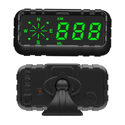 Vista 2 de Pantalla frontal de coche GPS velocímetro digital brújula con pantalla LED de 4.2 pulgadas, soporte de alarma de sobrevelocidad, fatiga
