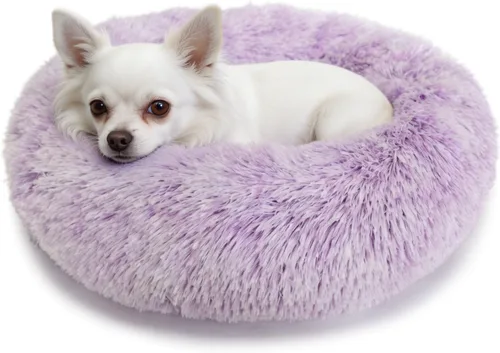 Vista 25 de Cama relajante de 30 pulgadas para perros medianos, color gris oscuro, cama lavable y antiansiedad