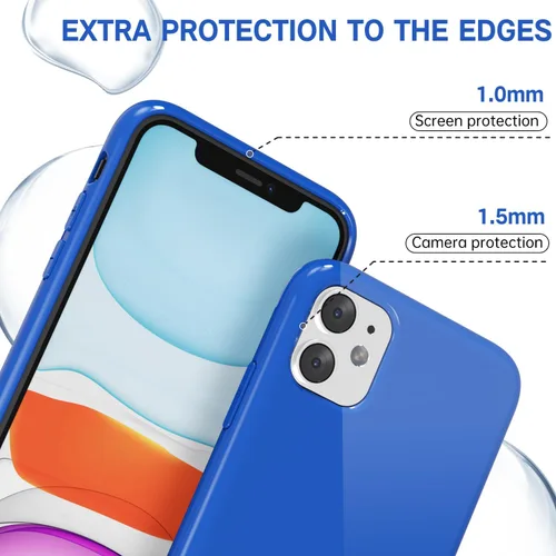 Vista 685 de Svanove para iPhone 7 Plus/ 8 Plus, funda de silicona, de goma suave brillante y gel de jey lindo, funda protectora de plástico simple y lisa