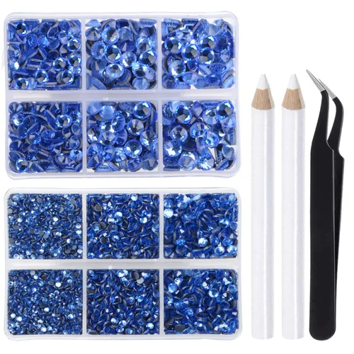 Vista 34 de LPBeads 10000 unidades de diamantes termoadhesivos SS6 amatista con parte trasera plana, gemas de diamantes de imitación de cristal redondas