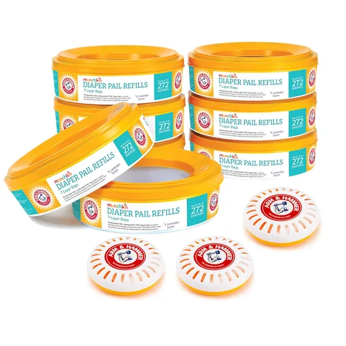Vista 33 de Anillo de repuesto para cubeta para pañal Munchkin Arm and Hammer, Anaranjado